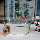 Large Retro Oval Metal Beverage Party Tub / Ice Bucket / Wine Cooler thumbnail-2