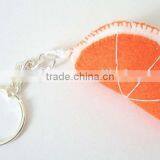 New Product Bulk Wholesale Key Ring Promotional Gift Craft Watermelon Shape Fancy Felt Innovative Keychain Made in China thumbnail-1