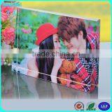 Square 4x6 Clear Freestanding Lucite Crystal Picture Frame thumbnail-1