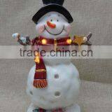 Wholesale Christmas Decorative Resin Snowman With Led Light thumbnail-4