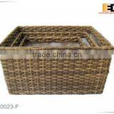 Rectangular Shape PE/plastic Rattan With Liner Plastic Pot thumbnail-1