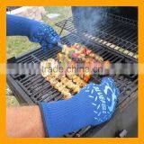Certified 932F Silicone Heat Resistant Grilling BBQ Gloves for Cooking Baking Barbecue Potholder thumbnail-1