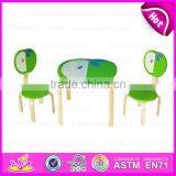 2015 год. Деревянный детский стол и стулья для дошкольников, деревянный стол и стул для детей, деревянный игровой стол и стулья в стиле «Яблоко» WO8G142 thumbnail-5