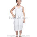 Names Of Girl Dresses Sleeveless White Frock Design 12 Year Girl Without Dress HSD6953 thumbnail-4