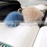 CX-R-54 Top Quality Wholesale Real Mink Fur Keychain Fur Bag Charm thumbnail-3