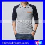 2016 New Fashion Slim Men's Shirts Long Sleeve Matched Polo Shirts for Man thumbnail-1