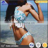 Sexy Custom Printed Beautiful Tassels Bikini Swimwear 2017