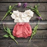 Floral Newborn Baby Romper Denim Shorts Outfit Clothing Set Kids Girl thumbnail-3
