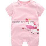 Baby Girls Adorable Pink Cow Printing Wholesale Good Quality Baby Summer Rompers thumbnail-1