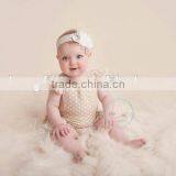 Newborn Baby Girls Polk Dots Lace Bubble Toddler Kids Ruffle Boho Romper thumbnail-4