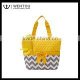 Cute Zig Zag Stripe Quilted Baby Diaper Bag thumbnail-3