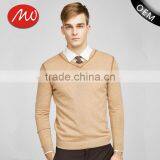 Men's Formal V-neck Plain School Uniform Pullover Sweater With Custom Wholesale thumbnail-1