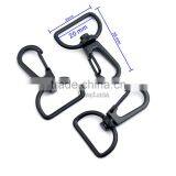 25mm/20mm 1&0.75 Inch Matt Black Enamel Alloy Swivel Clasps Snap Key Hooks DIY Key Chain Ring HK-022 thumbnail-2