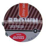 high gloss long lasting shine waxed tin shoe polish