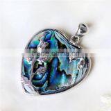 Rose Heart Abalone Shell Beads Pendant thumbnail-2