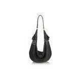 Gionar Handmade Black Hobo Leather Handbags With Decorative Tassels