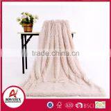 100% Polyester Promotion Solid Long Pile Fake Fur Winter Blankets thumbnail-4