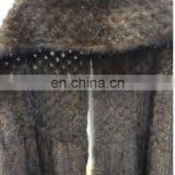 Fashion Knitted Real Mink Fur Scarf for Women's Clothing thumbnail-1