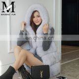Top Quality Comfortable Wholesale Vest Real Fox Fur Hood Vest / Cheap Fur Vest thumbnail-5