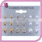9pcs/set 2017 Amazon Hot Sell Europe and the United States Jewelry Pearl Stack Earrings thumbnail-2