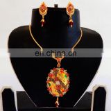 Gold Plated pendant Set - South Indian One Gram Gold Plated Pendant Set-Traditional Look With Chain & Gold Plated Pendant Set
