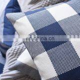 Custom Throw Pillow Case Cover Grid Stripe Cotton Home Sofa thumbnail-5
