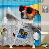 I@home 3d Digital Mildew Resistant 100% Polyester Dog Fabric Shower Curtain Printing Waterproof thumbnail-6