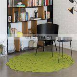 High Quality Lase Cut Green Office Different Shapes Wool Felt Modern Area Rug for Whole Sale thumbnail-5