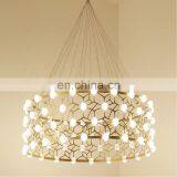 Modern Living Room Golden Iron Hanging Lamp Chandelier Pendant Lights thumbnail-1