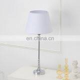 High-end Atmospheric Office Art Furnishings Handmade White Lampshade Silver-plated Metal Reading Lamp thumbnail-5