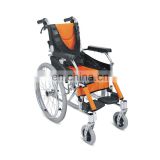 Fashion outdoor pediatric folding lightweight children manual wheelchair