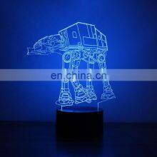 Creative Lighting Usb Lamp 3D Acrylic Led Sleeping Night Light for Bedroom