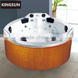 Acrylic Round Wood fired hot tub Big Bathtub Series Outdoor Massage Spa Bath