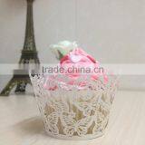 Custom Paper Wholesale Wedding Cupcake Wrapper Laser Cut thumbnail-2