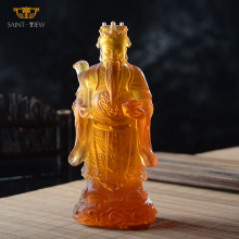 SAINT-VIEW Crystal God of Wealth Office Statue Mini Buddha Statue Chinese