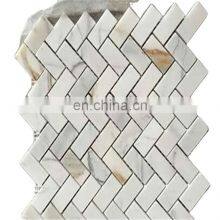 Cheap Price Herringbone Marble Mosaic Pattern