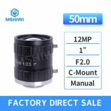 3MP C Mount 50mm Prime Manual Lens 2/3