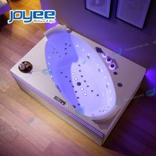 JOYEE 1-2 Person 2023 New Slyte White Acrylic SS Structure Hydro whirlpool Massage Bathtub With Double Strip Light