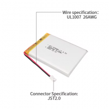 3.7V 2500mAh UFX 575080 Low Temperature Lithium Ion Rechargeable Battery Wholesale thumbnail-3