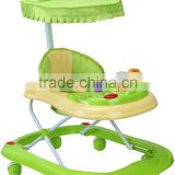 Hot Sale Plastic Cartoon Baby Walker With Canopy BM1538C