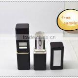 Hot Sale Good Quality Matte Black Square Metal Lipbalm Tube