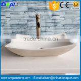 Best Sale Natural Beige Marble Bathroom Wash Basin thumbnail-1