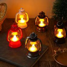 European Vintage Plastic Kerosene Lamp Style LED Lanterns Wholesale for Christmas Party Table Hanging Decorations thumbnail-4