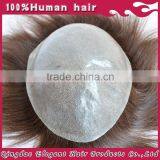 Qingdao Hairpiece Factory Unprocessed Indian Remy Hair Invisible Super Thin Skin Toupee for Men thumbnail-3