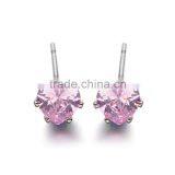 Bulk Wholesale Costume Jewelry Round Heart Square Shape Zircon Earrings Sets thumbnail-3