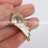 New Arrival Gold Angel Wing Pendant Necklace Hip Hop Jewelry thumbnail-4