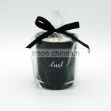 Black Glass Candle Jar,black Candle Holder With Color Ribbon thumbnail-1