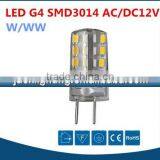 Modern 48pcs Smd3014 DC12V Quality Led g4 Light/lamp 11mm*38mm 3W White Led Smd g4
