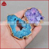 Natural slice agate flower stalactite pendants druzy stalactite connectors beautiful stone jewelry making                        
                                                Quality Choice
                                                              