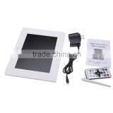 Ultrathin 8 Inch HD LCD Digital Picture Photo Frame Alarm Clock MP3 MP4 Movie Player With Remote Control Black/White thumbnail-5